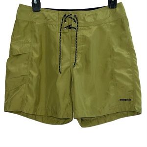 Patagonia Womens Girls Green Board Swim Hiking Shorts Size 7